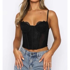 White Fox Boutique Lace Corset, Size XS